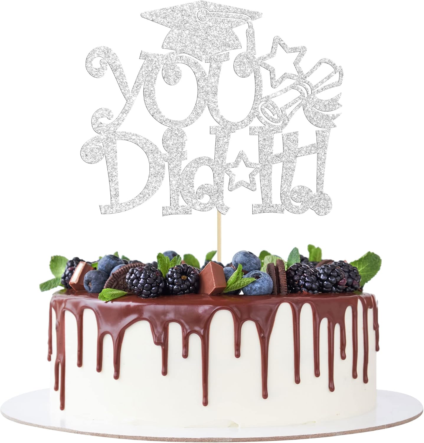 Amazon.com: 1Pc You Did It Cake Topper Glitter Congrats Grad Cap 2026 ...