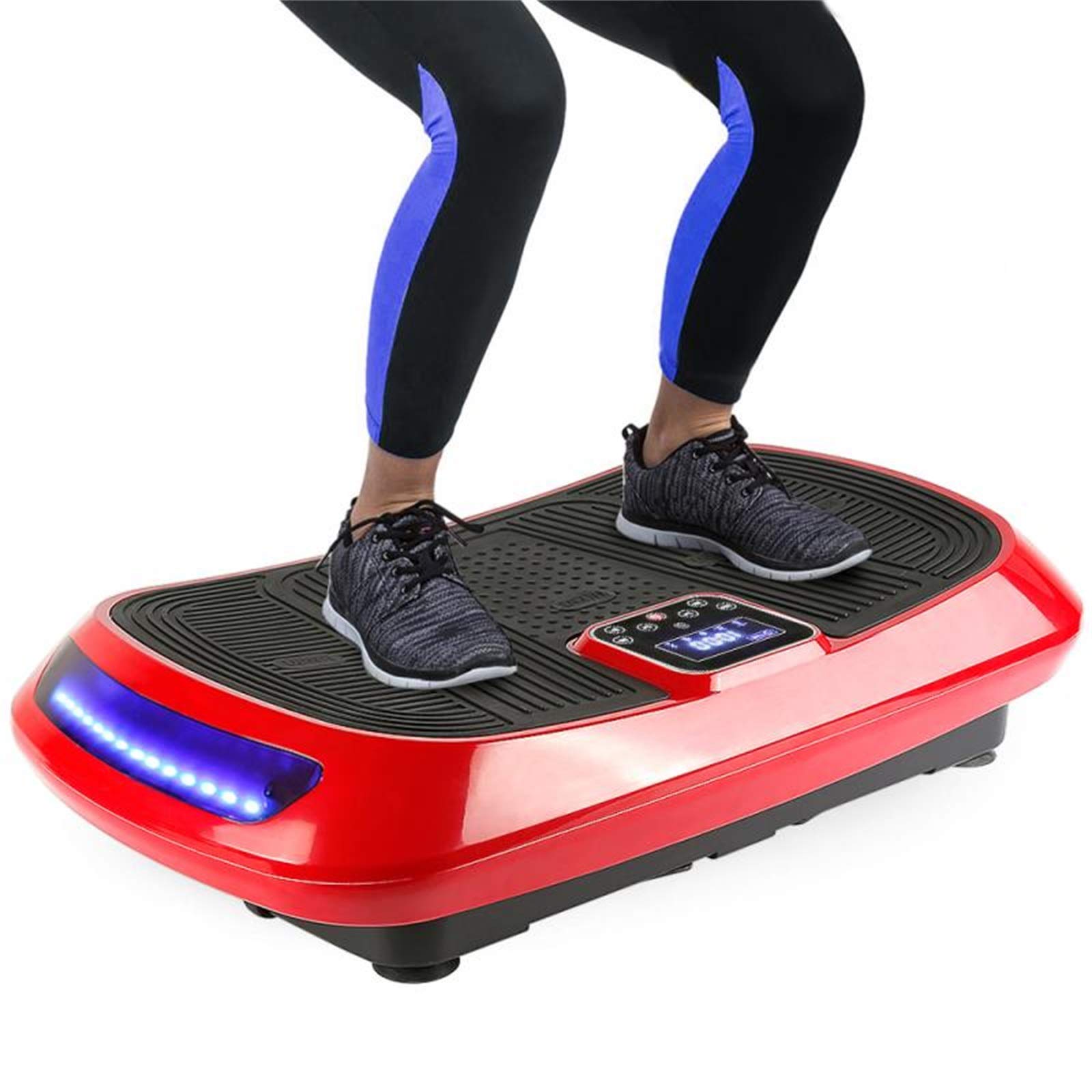 Pedana Vibrante -4D 220v 500w, attrezzo Fitness con Vibrazione - Mettiti in Forma, rimbocca e tonifica Il Corpo, Telecomando, Altoparlanti Bluetooth + Fasce di Resistenza
