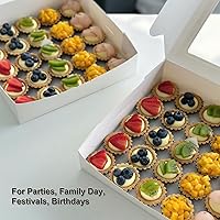 Vista 6 de Paquete de 12 moldes para quiche de 3 pulgadas, moldes redondos para tarta de huevo con parte inferior extraíble. Moldes pequeños para tartas