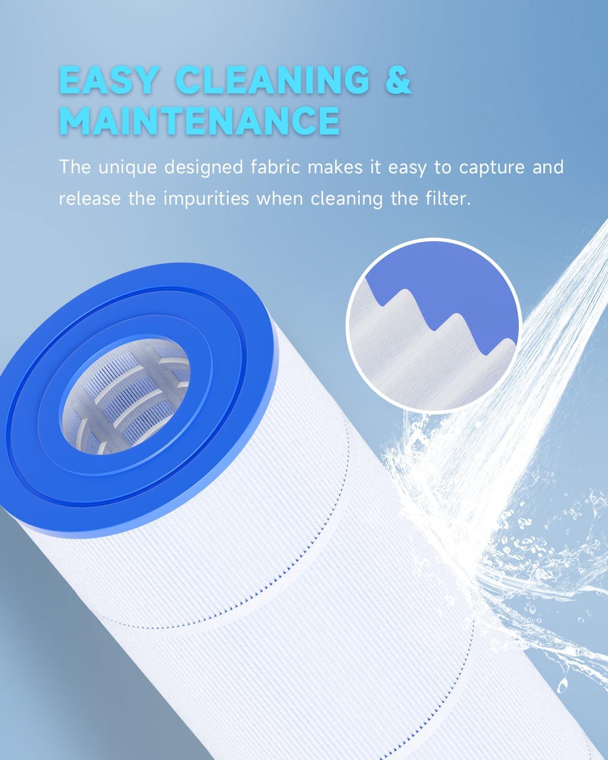 AQUALTRA Pool Filter Compatible with CCP320, PCC80-PAK4, Ultral-A5, C-7470, R173573, FC-1976, 178580, 817-0081, 80 sq. ft., 20 1/16" x 7" 4 Pack - Image 8