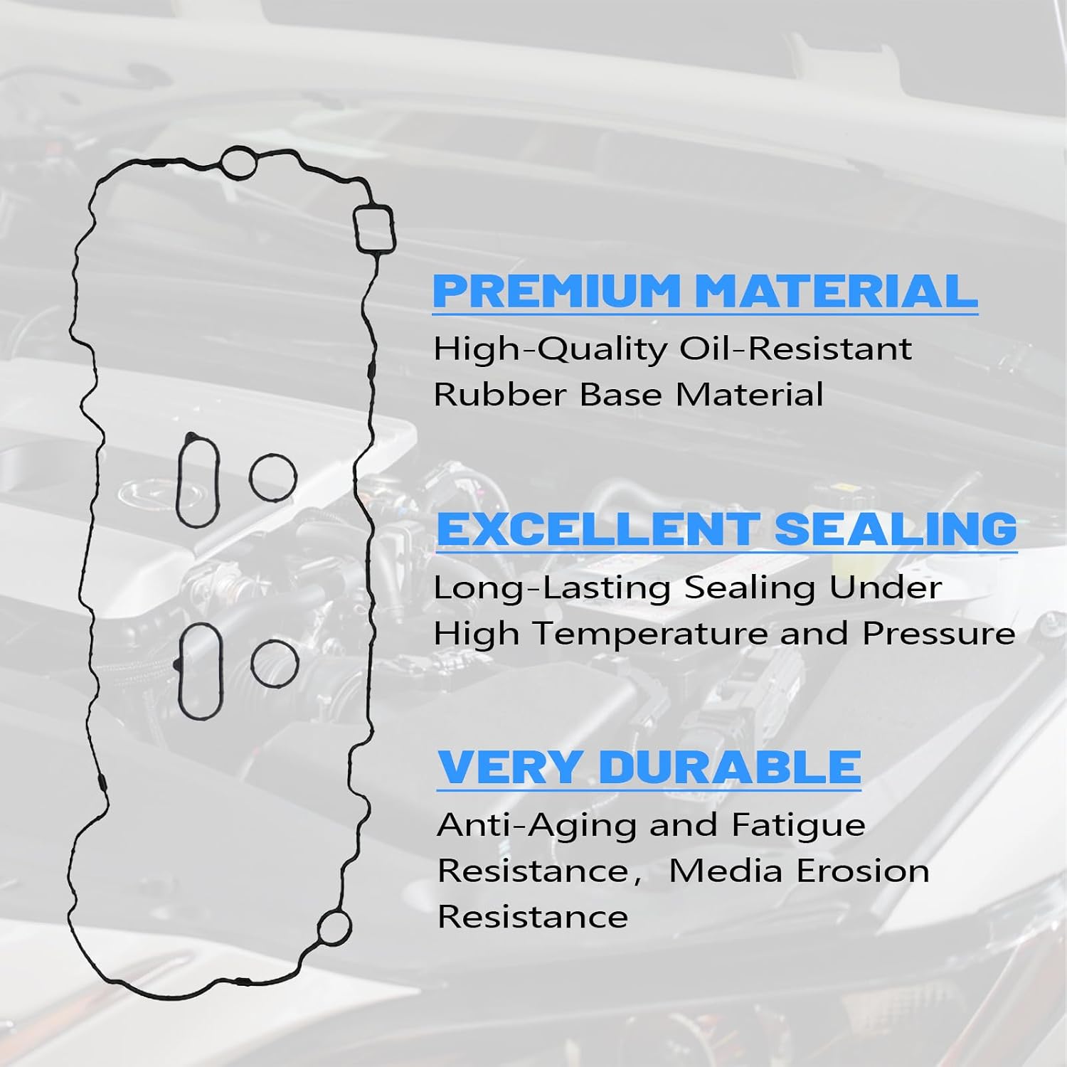 AUCERAMIC OS30844R Engine Oil Pan Gasket Set Fit for 2011-2014 Ford F-250 F-350 F-450 F-550 Super Duty 6.7L V8 OS32477