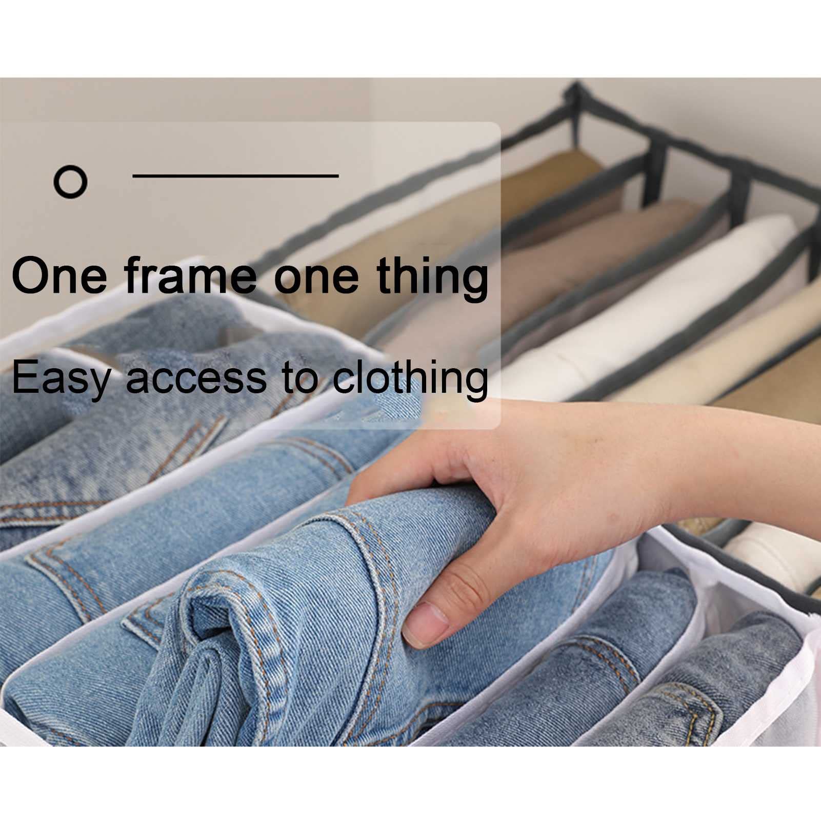 Organizador de Ropa de Armario, Organizador de cajones Plegables, Divisor de cajones de Jeans for suéteres, Pantalones, Camisetas, etc. (6 Piezas)
