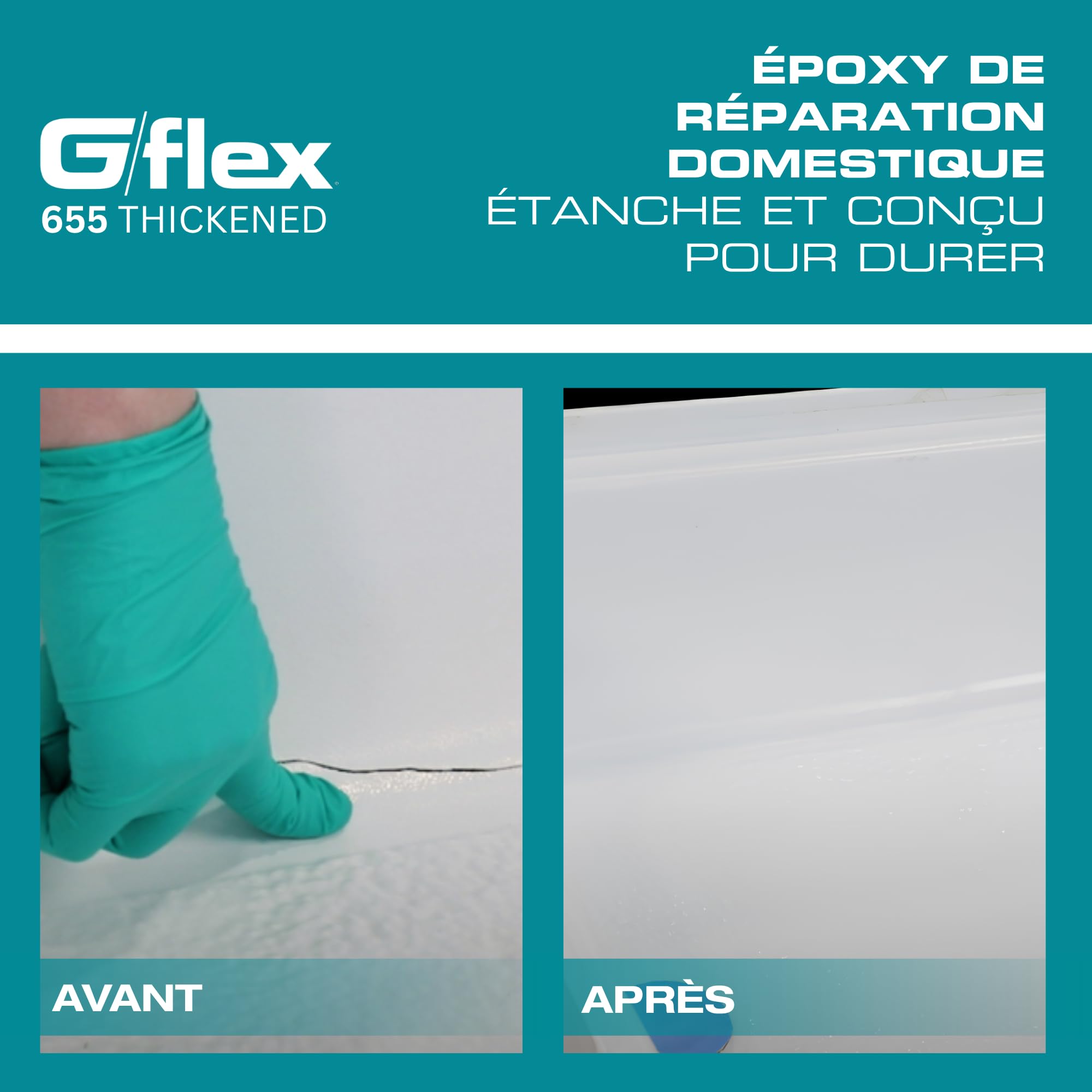 WEST SYSTEM G/flex 655-8 Colle Époxy Bi-composant pour Plastique, Métal, Bois - Résine Epoxy pour Plastique Ultra-résistante Adhésif Étanche Marine DIY