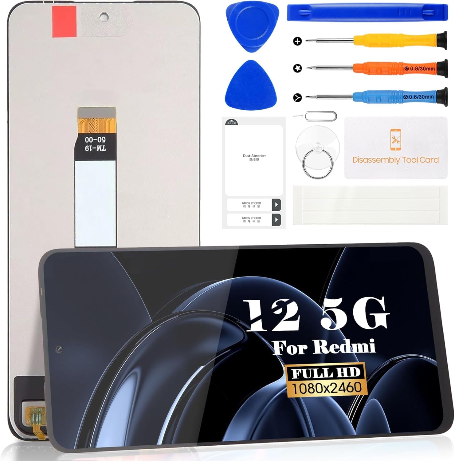 Redmi 12 5G ブラック + GLASS screen pro1枚 Amazon.com: for Xiaomi Redmi 12 5G LCD Screen Replacement for