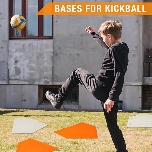 Miniatura 4 de Baseball Home Plate 16 inch Baseball Bases Rubber Base Softball and Baseball Home Plate Mat for Kids Kickball Pitching Hitting Practice Training