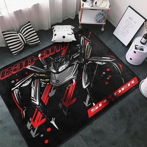 Can-Am - Alfombra antideslizante ultra suave para el suelo, alfombra grande para dormitorio, sala de estar, cocina, decoración del hogar al aire