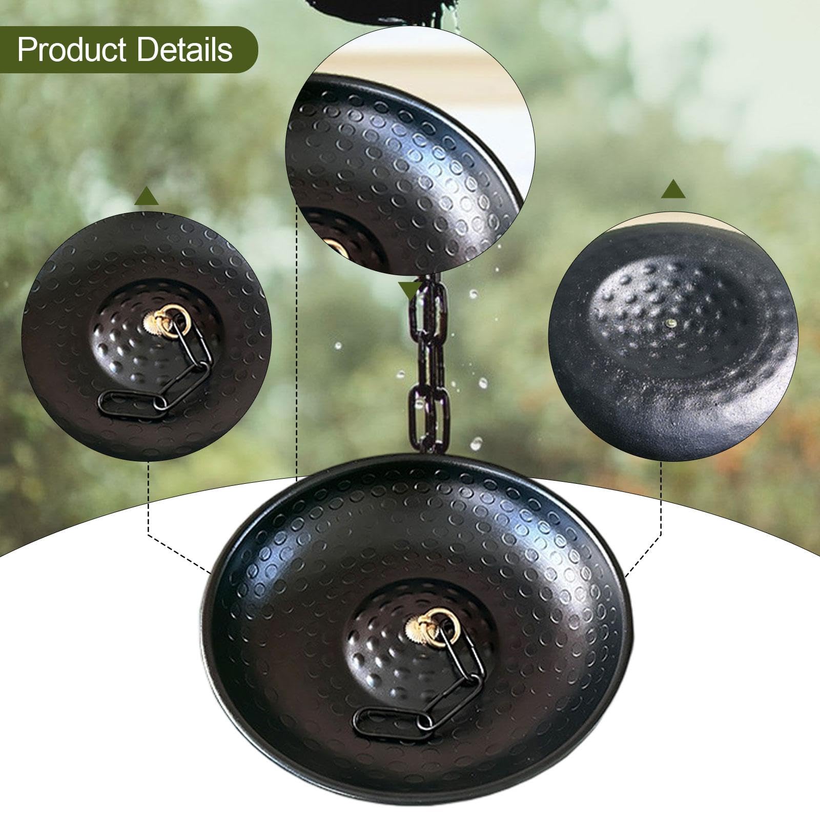 Gralara Bassin d'ancrage pour Chaîne de Pluie Design en Alliage d'Aluminium pour Cour Extérieure, 38cm