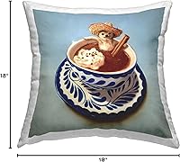 Vista 8 de Stupell Industries Chihuahua - Almohada de chocolate caliente para mascotas, diseño de animales, diseño de humor por Lucia Heffernan, 18 x 18