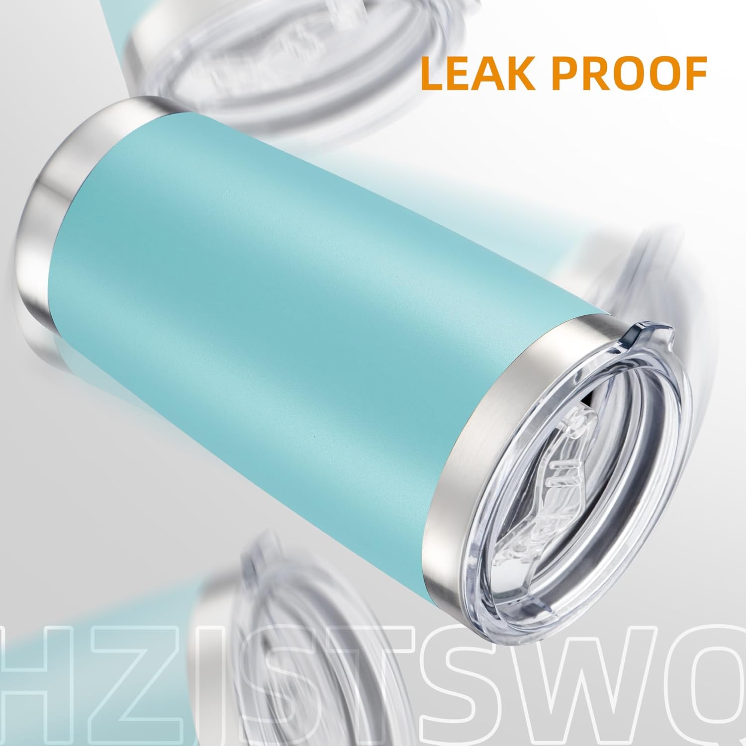 20 oz Tumbler with Lid Stainless Steel Insulated Tumblers Double Wall Vacuum Coffee Mug Powder Coated Tumbler Cups for Cold and Hot Drinks, Sky Blue, 1 pack - Image 4