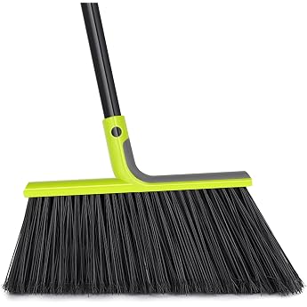 TidyBliss Broom with Handle Outdoor Indoor 143 cm Garden Broom Street Broom for Patio Garden Porch Patio Shop Restaurant Garage House Lobby Hardwood Floors Green