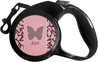 Polka Dot Butterfly Retractable Dog Leash - Small (Personalized)