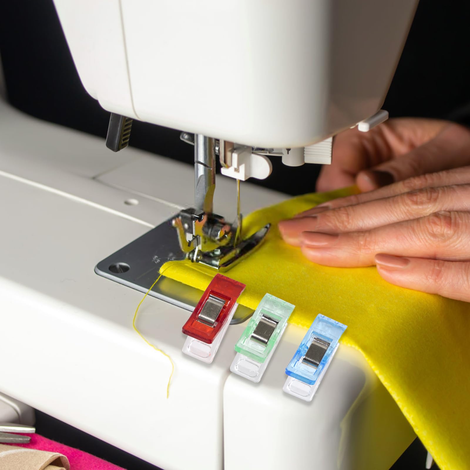 Clip da Cucito 100 Pezzi, Mollette da Cucito Fai Da Te, Clip per Quilting Multiuso Acciaio e Plastica