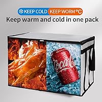 Vista 3 de Bodaon Paquete de 2 bolsas aisladas para entrega de alimentos, bolsas aisladas para entrega de pizza, bolsas aisladas para el conductor, bolsa