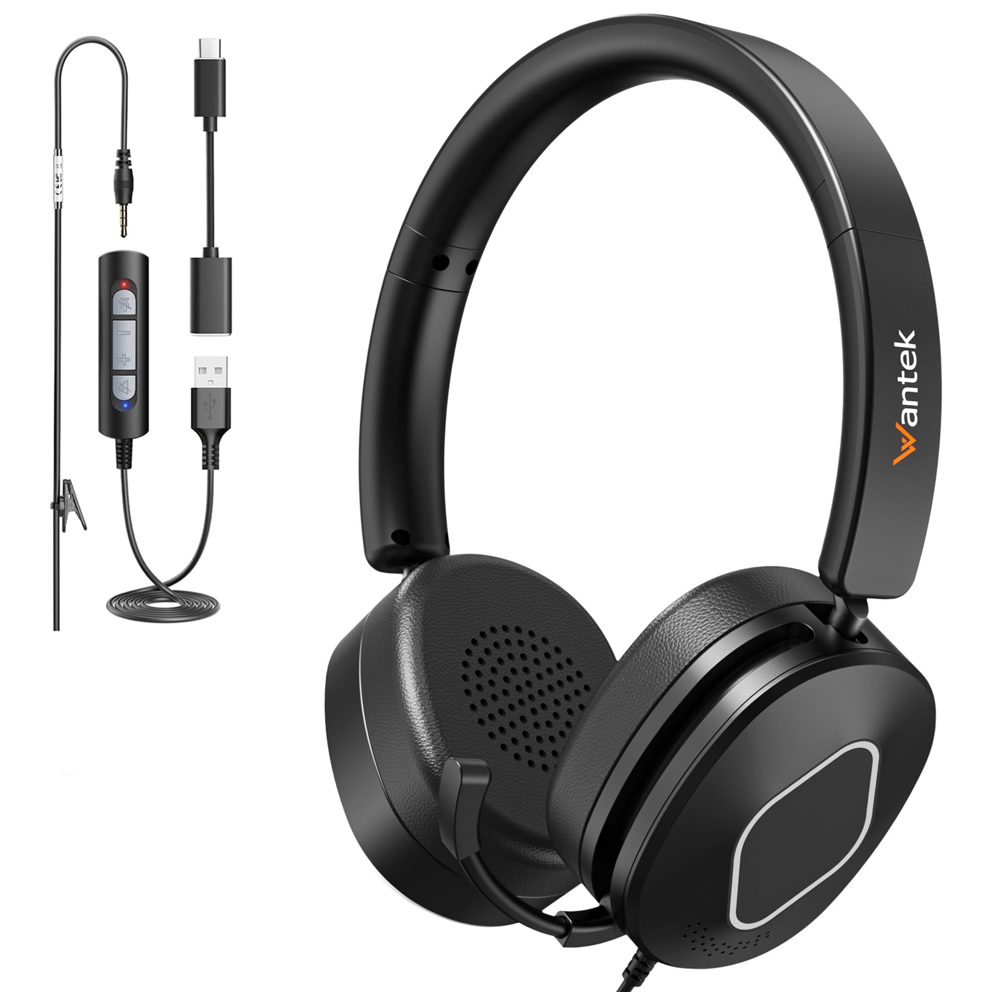 Wantek Headset with Mic, USB Headset with Microphone for PC | Computer Headset with Noise Canceling Mic, Mute & Volume Controls for Work, Zoom, Teams, Online Meetings, Home Office-image-20