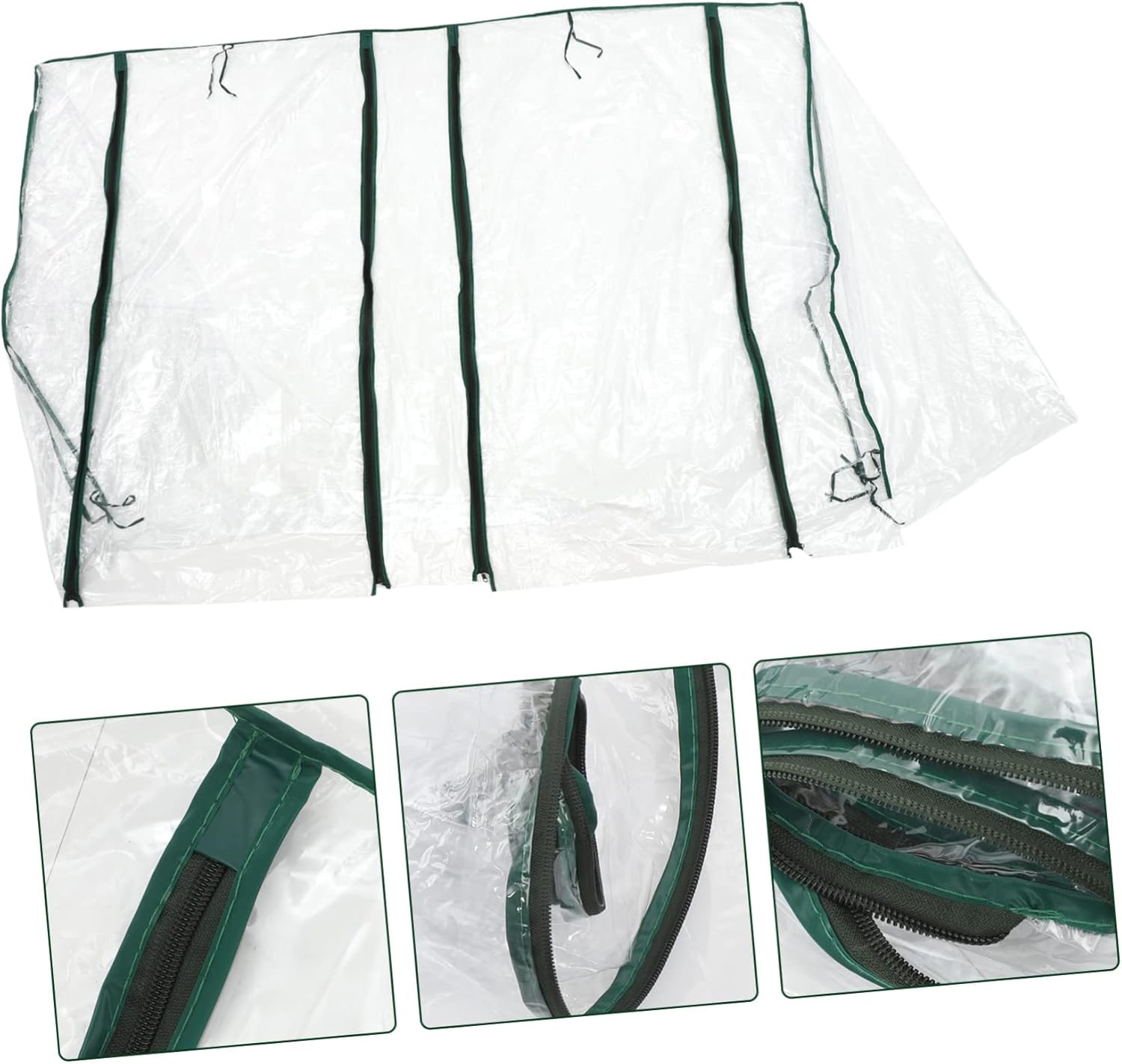 up Zipper Door Mini Greenhouse Cover Sturdy PVC Protective Cover for Outdoor Greenhouses Replacement for Garden