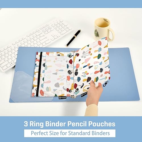 Miniatura 5 de Estuche para carpetas de hongos y hongos, bonita carpeta resistente para lápices de 3 anillas, ventana transparente, oficina, escritorio, soporte