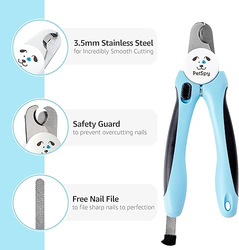 Miniatura 2 de PetSpy El mejor cortaúñas y recortador de uñas para perros con sensor rápido, cuchillas afiladas, protector de seguridad para evitar cortes