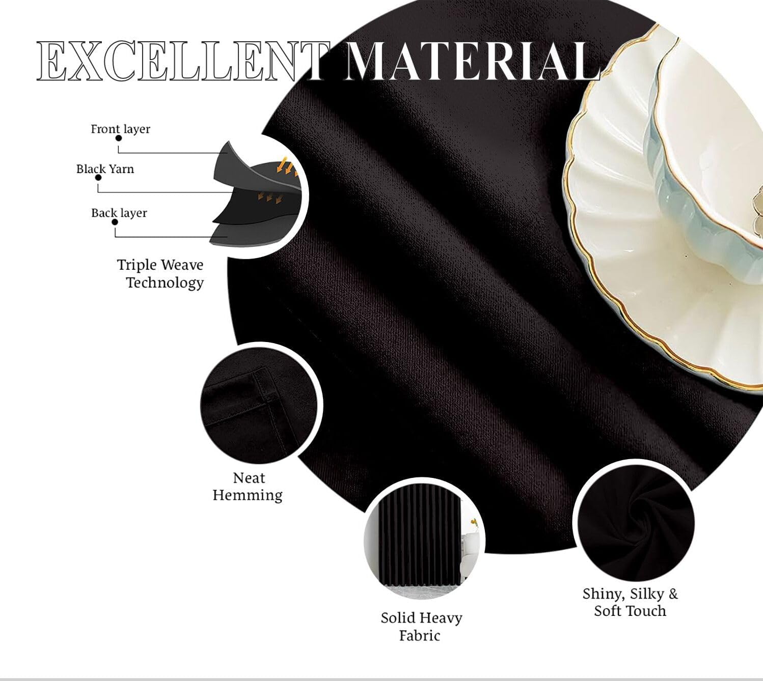 SS Rajput Tab Top Valance Curtains Room Darkening – Light Blocking, Energy Efficient, Thermal Insulated, Window Treatment for Home Décor, Easy to Hang (Black 52 x 10 Inches- Pack of 1)