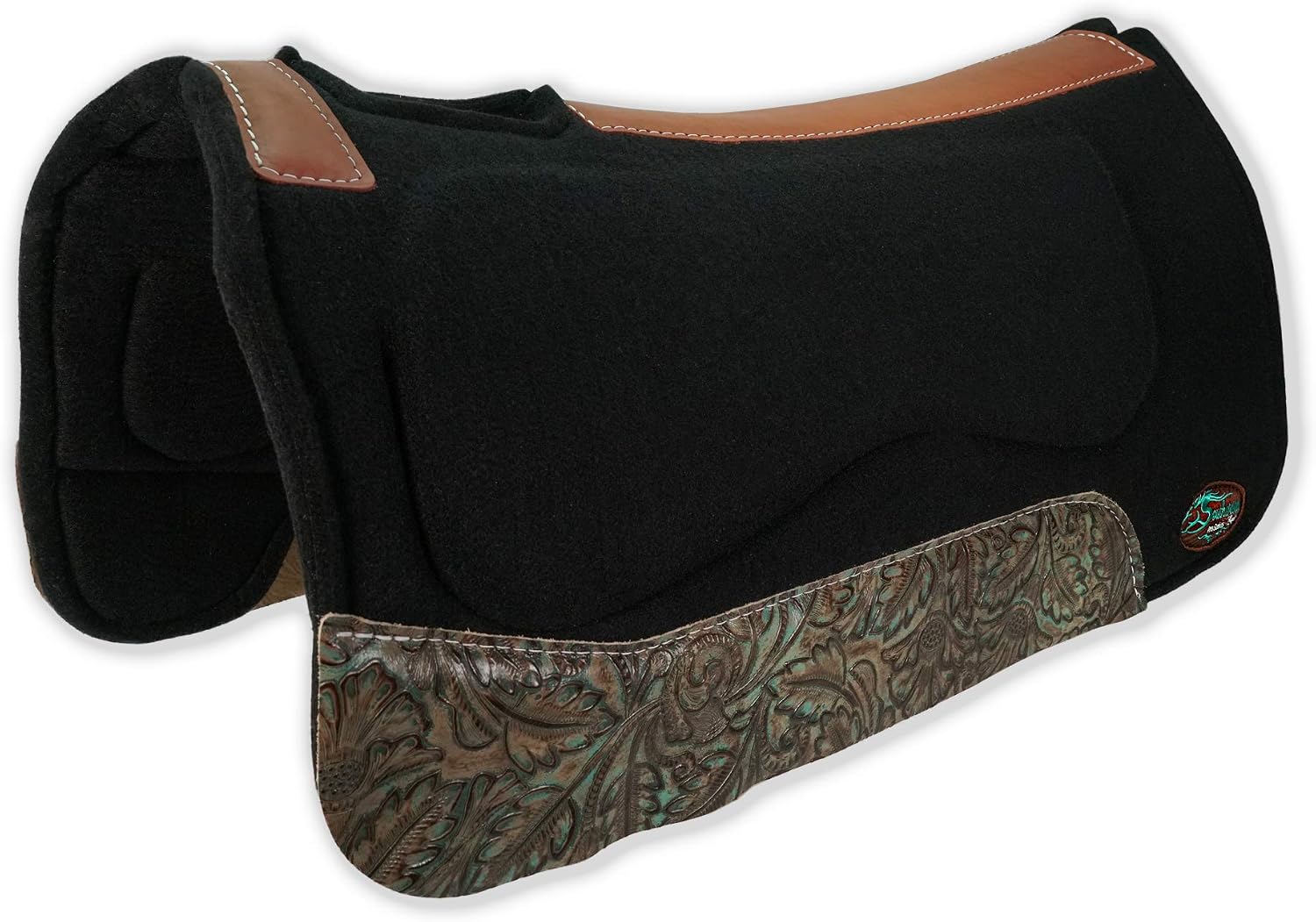 Southwestern Equine OrthoRide All Purpose Trail Riding Black Saddle Pad Made in the USA.