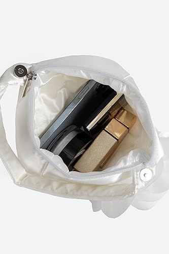 Miniatura 5 de BABEYOND Bolsos de mano para mujer, bolsos de noche de satén con flores, bolso de pulsera elegante para fiestas, uso diario, boda