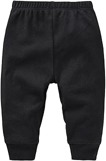Pantalones deportivos holgados para bebés y niñas y niños, cintura elástica alta, color sólido, pantalones básicos para bebés, ropa deportiva casual