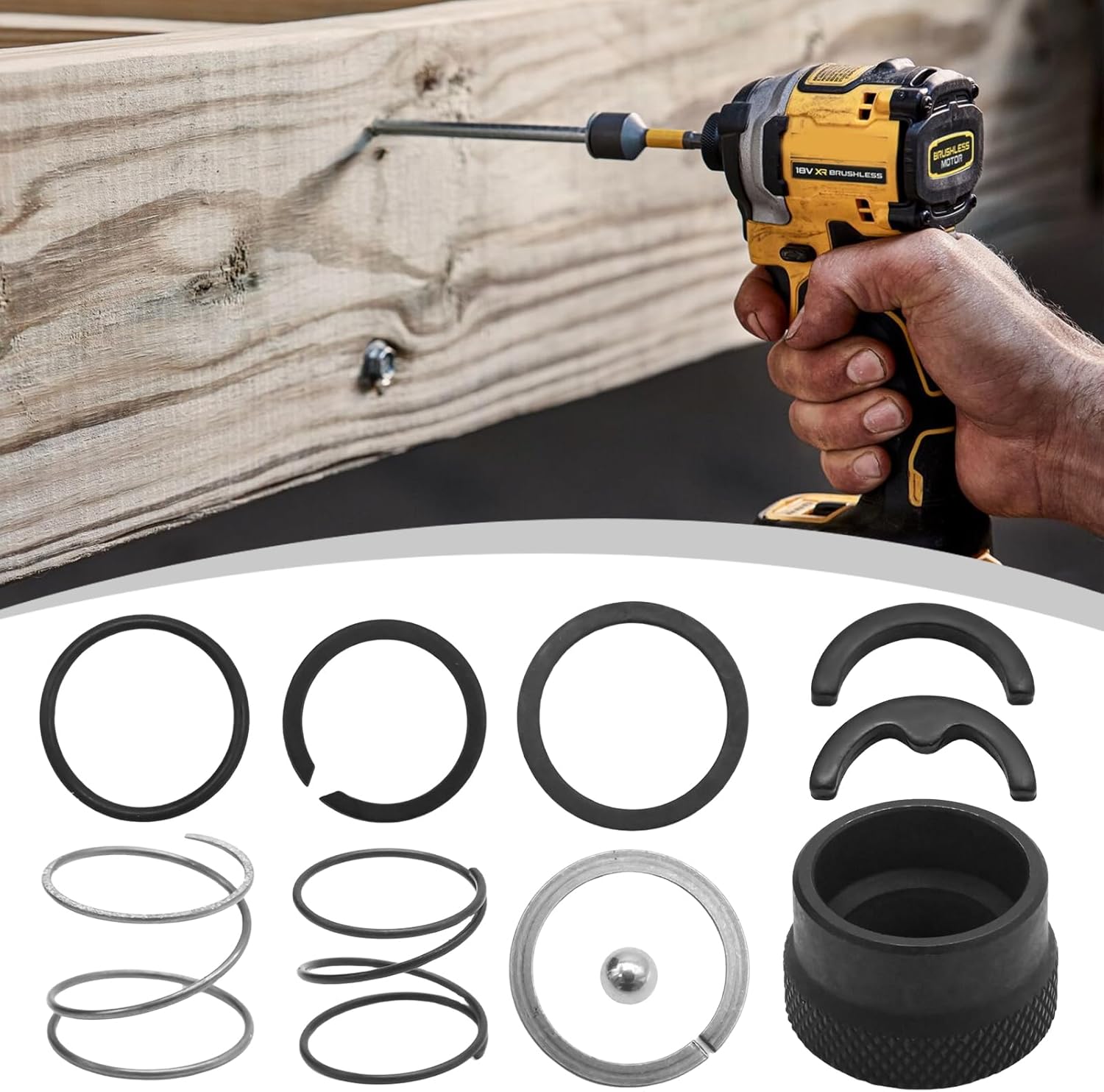 Hoypeyfiy N921819 Collar Spring Steel Ball Impact Driver Kit, Replacement for DCF850B DCF850 DCF850N DCF850P1, Replaces N864734, NA202231