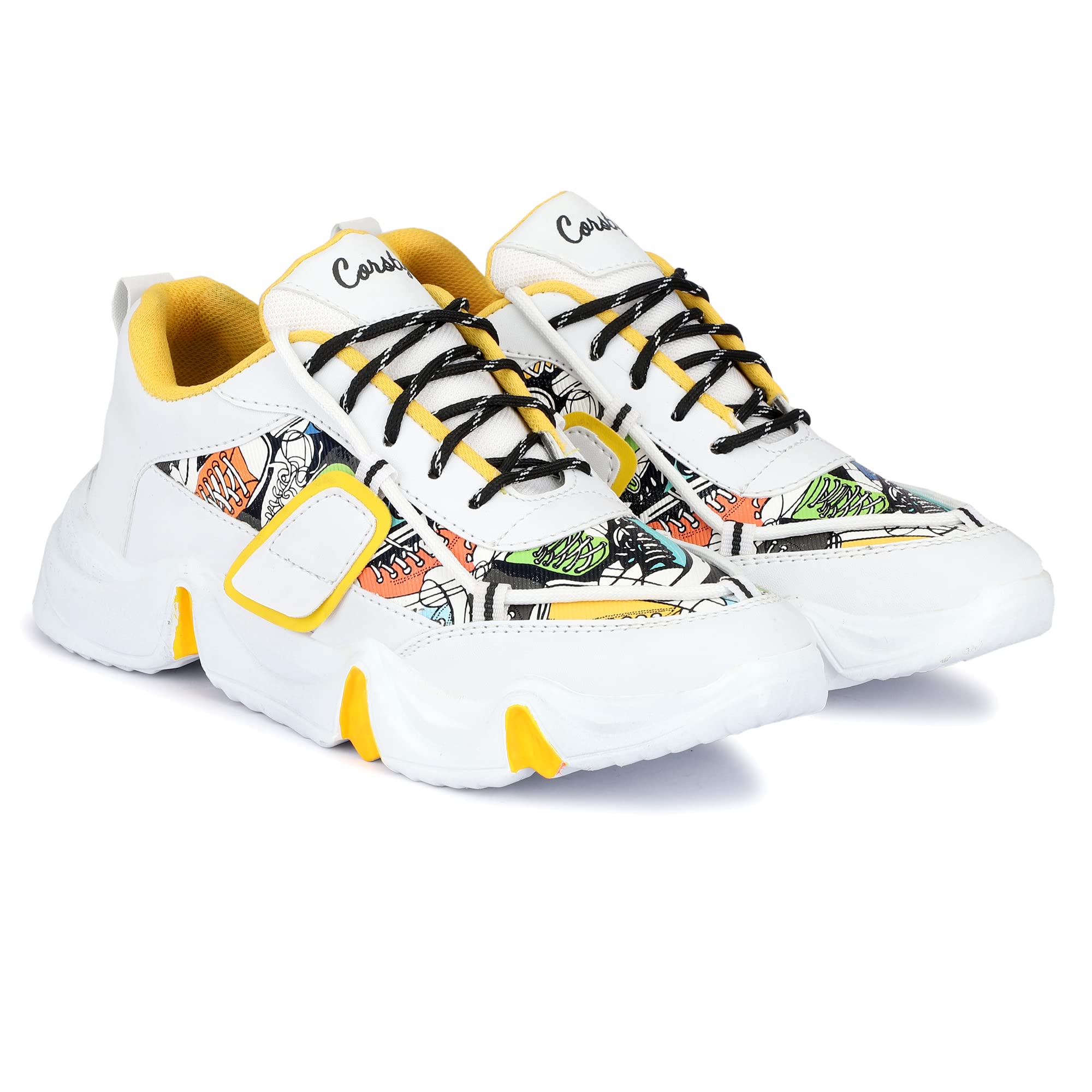 Trending & Stylish with Aimix Sole Light Weighted Mesh Running Shoes for Men (Multicolor)