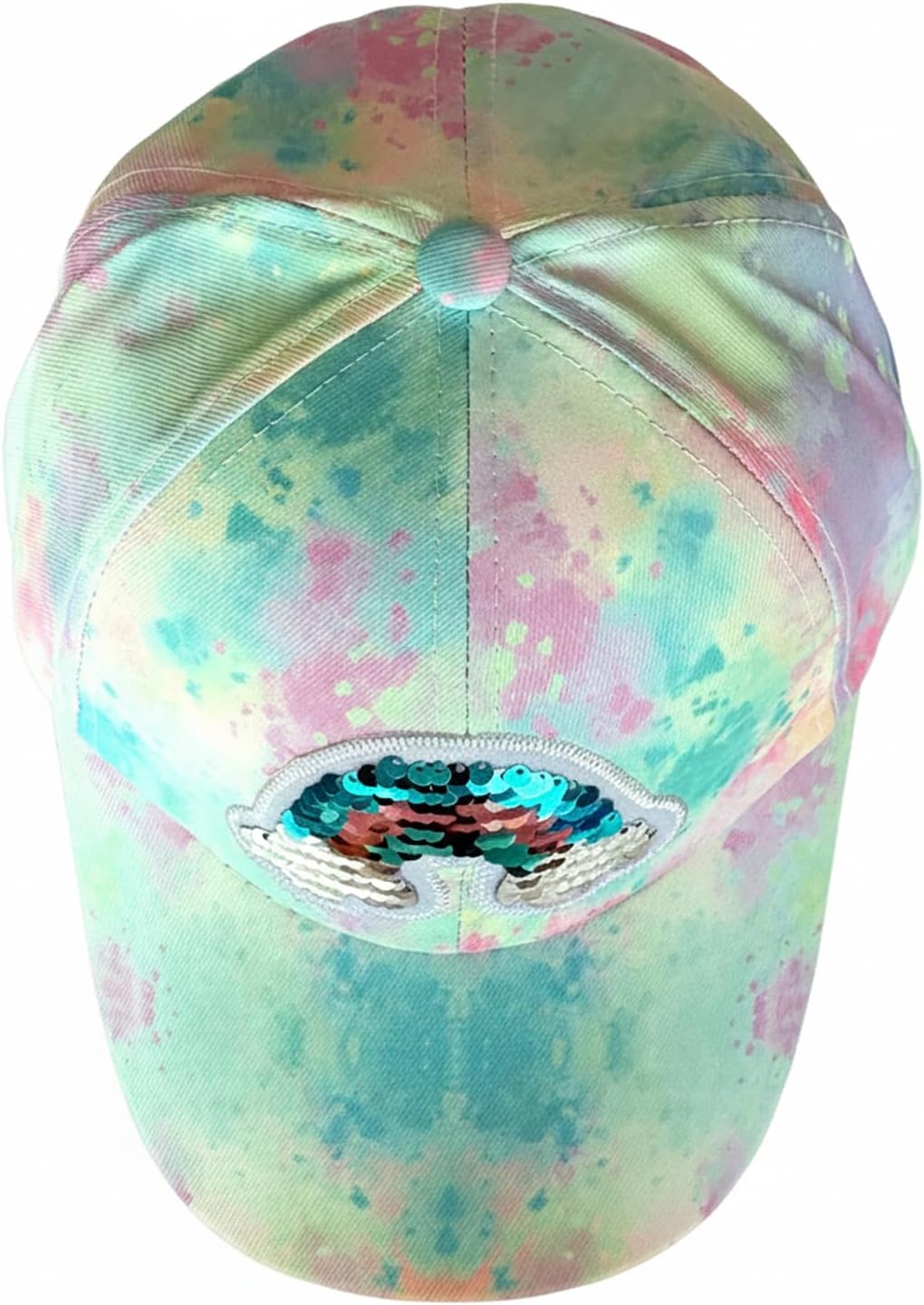 Girls Cotton Pink Baseball Caps Unicorn & Rainbow Adjustable Sun Hats for Toddler Kids