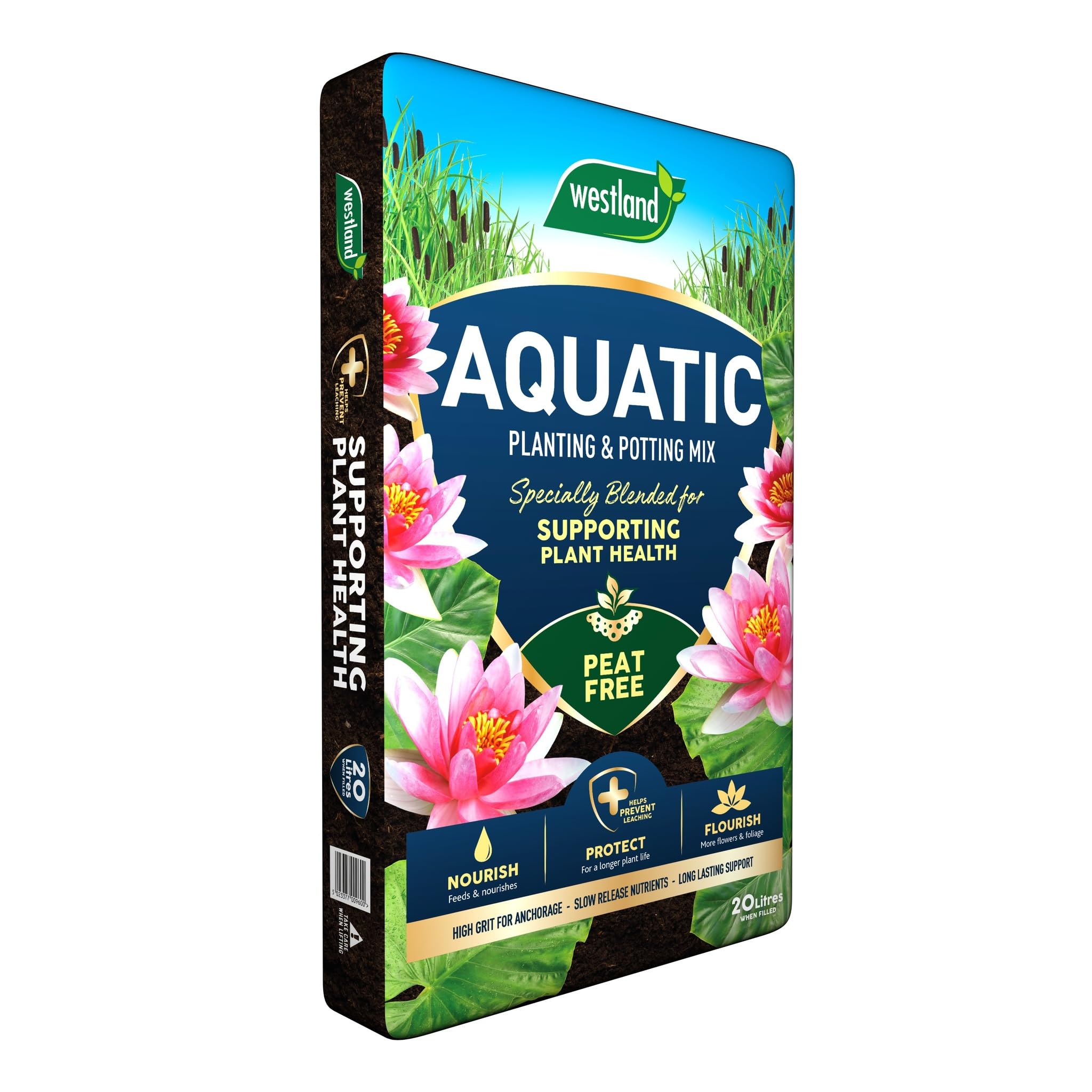 20L Aquatic Planting & Potting Mix Compost Peat free Promotes Rooting For Fast Establishment, Blended To Support Plant Health