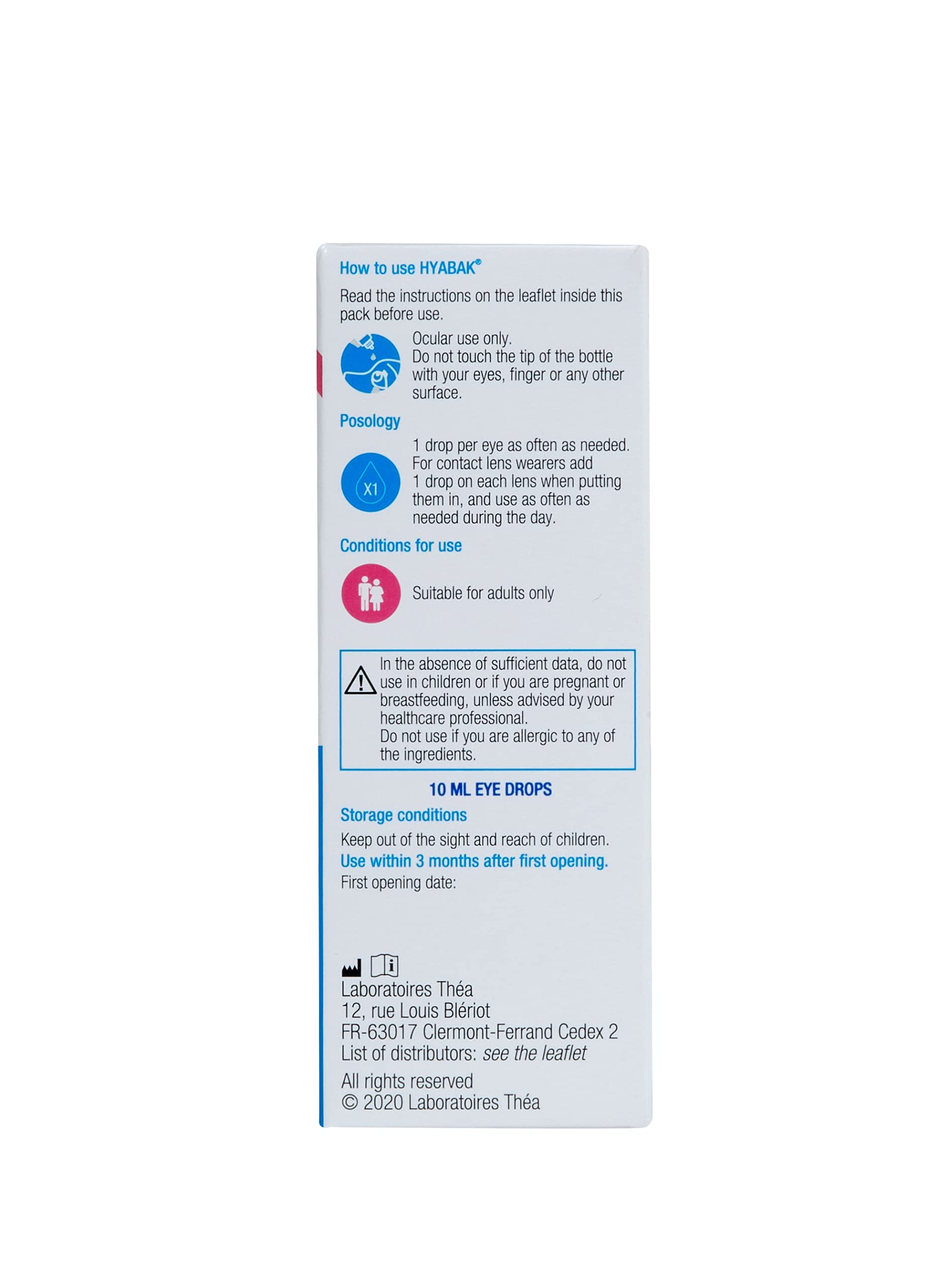 Hyabak Dry Eye Drops 10 ml Buy Online in United Arab Emirates at