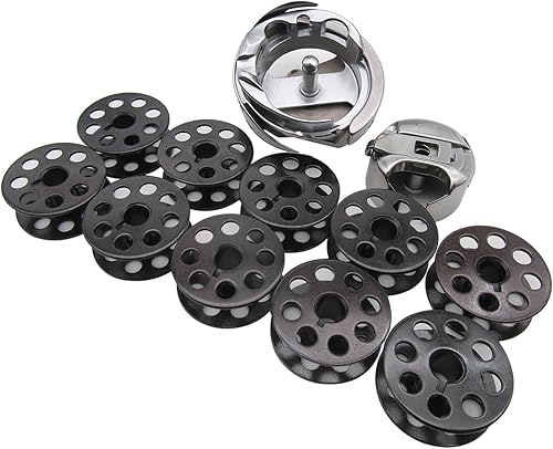 CKPSMS Marca -1SET Gancho Rotativo & Bobbin CASE & BOBBINS #HSM-AM(3)+BC-DBM(1)-NBL 1PCS+18034B 10PCS Compatible conReemplazo para Mitsubishi Marca