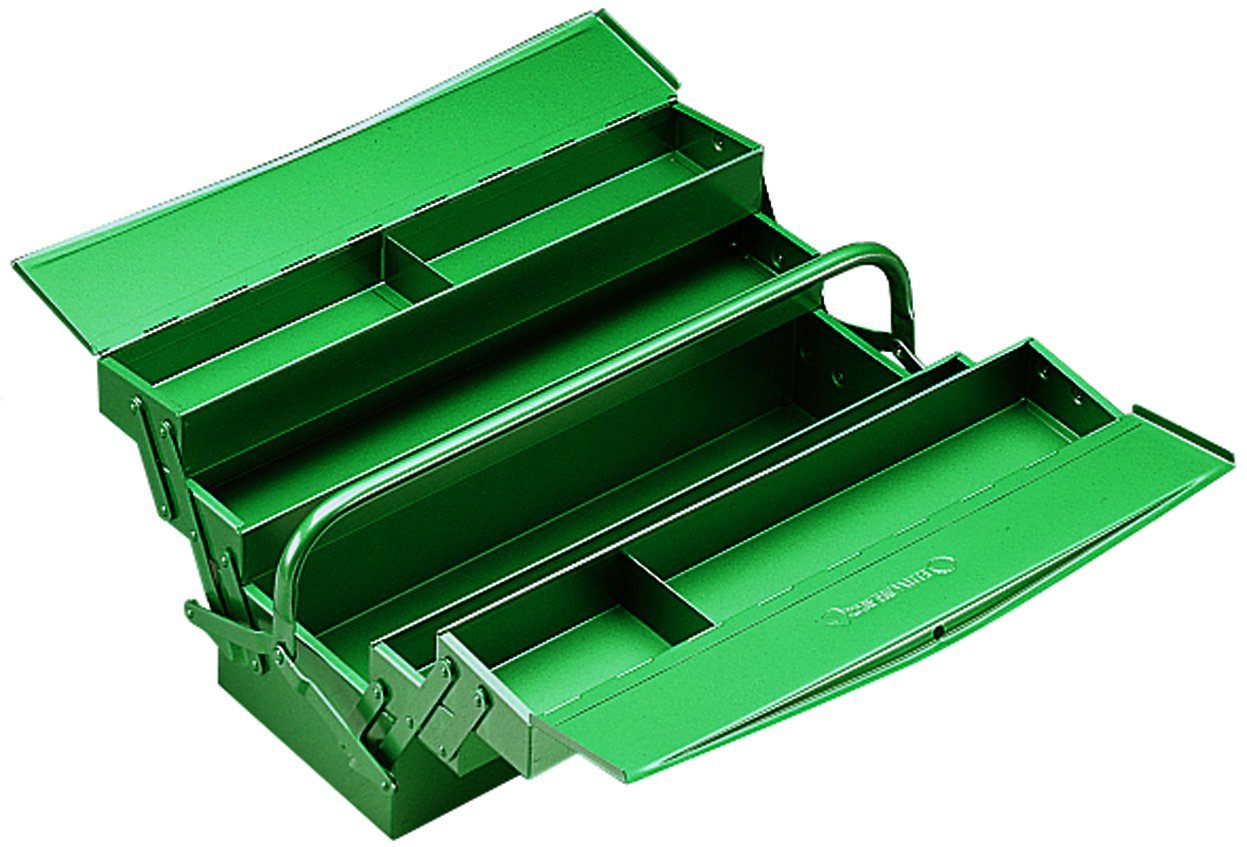 Stahlwille 81070000 Tool Box - Large 5-Tray Storage with Padlock Locking, 530 x 200 x 200 mm, Sturdy Construction for Safe Tool Protection, Made in Germany