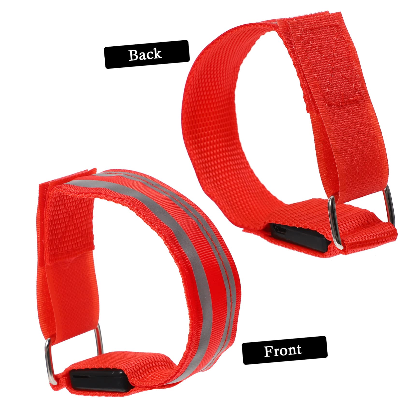 Toddmomy 6piezas Brazaletes Led Luminosos Recargables para Correr y Actividades Al Aire Reflectantes y Ligeros para Seguridad La Noche