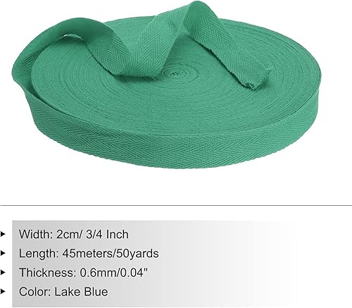 Vista 368 de PATIKIL Cinta de sarga de algodón de 3/4 pulgadas, 10 yardas, cinta de encuadernación al bies, cinta de espiga para costura, envoltura de regalos