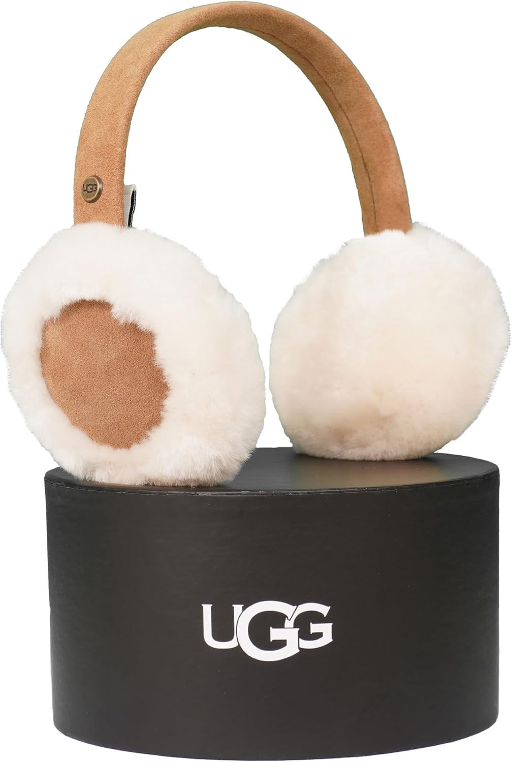 UGG Kid's Classic Earmuffs - Genuine Leather Body with Shearling Sheepskin Fur Trim, Cozy Polyester Fill, Warm Winter Accessory, Chestnut, One Size - Image 4