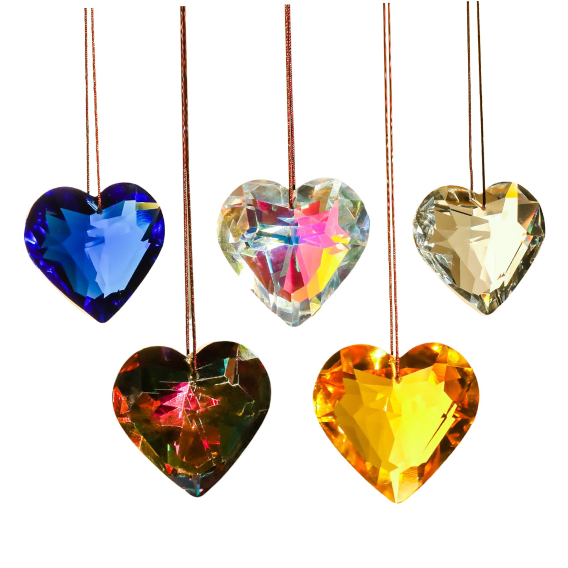 Adorno de cristales S para ventana Nukinp en forma de corazón con cristal K9 puro