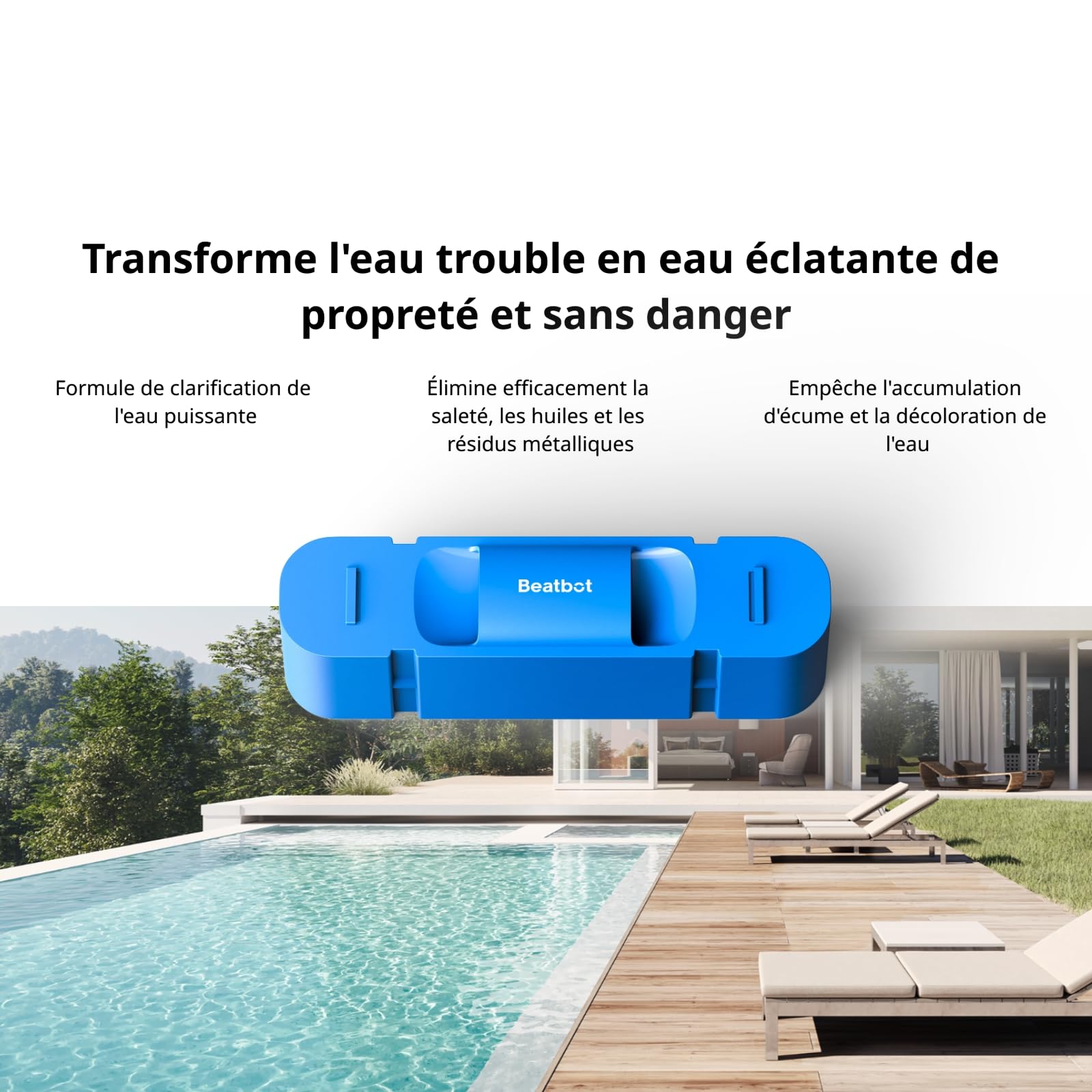 Beatbot Kit Clarifiant 2 Pièces, Compatible avec AquaSense 2 Ultra, AquaSense 2 Pro, AquaSense Pro et iSkim Ultra