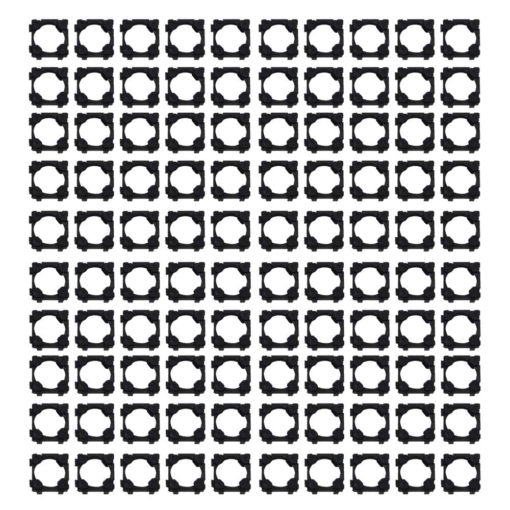 INVENTO 100Pcs 18650 Holder Lithium Battery Safety Spacer Plastic Holder 22x22mm for DIY Battery Pack Making-image-16