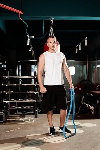 Miniatura 8 de Cuerdas de saltar con peso con mango de rotación de 360 grados. Cuerda de saltar pesada de 1 pulgada, 2.7 libras3 libras para hombres y mujeres,