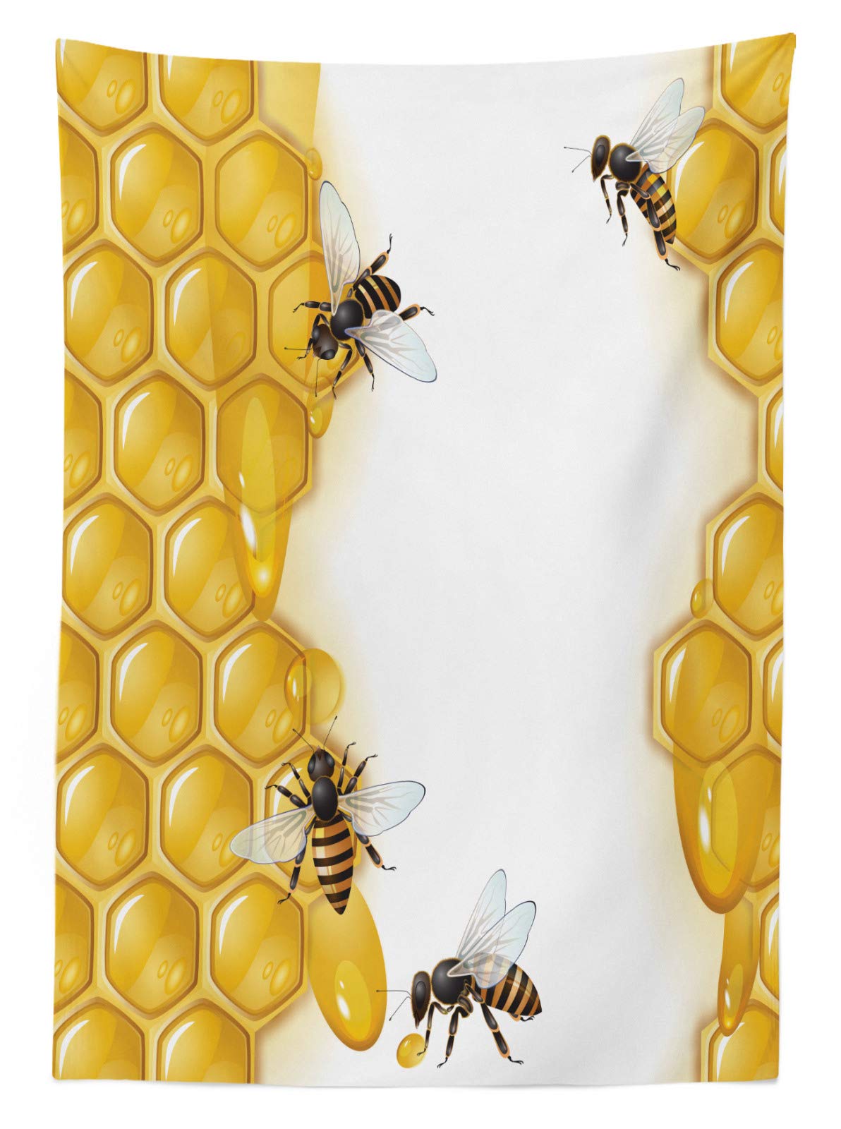 ABAKUHAUS Tovaglia Rettangolare 140x240 Cm Con Stampe Di Insetti (Ape, Ragno, Formica, Mosca) - Poliestere Impermeabile - 2