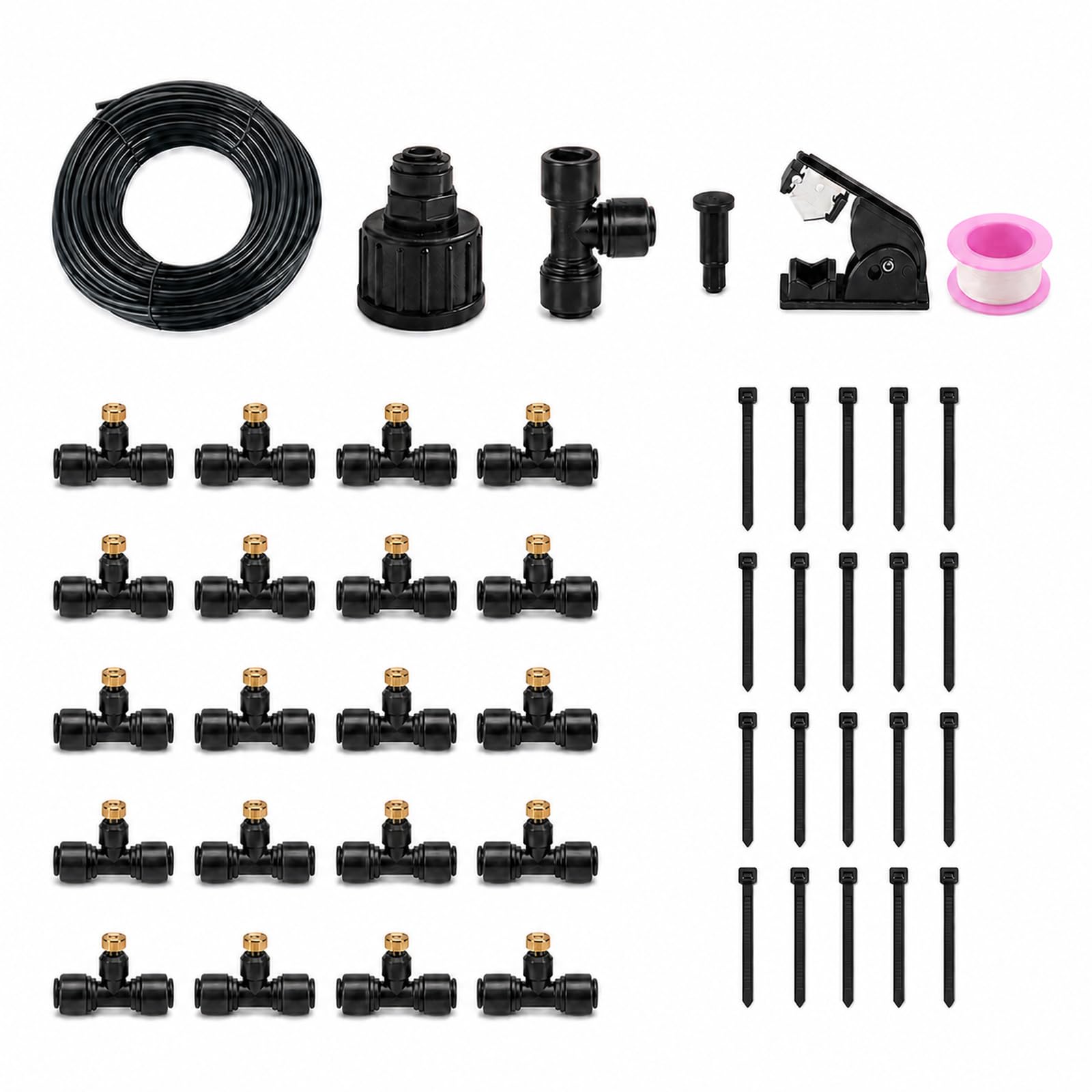 System Irrigazione Automatica,Sprinkler Irrigazione System,Kit Irrigazione Goccia Giardino,Leak-Proof And Rust-Proof,Prevent Leakage,Suitable for Patios And Potted Plants