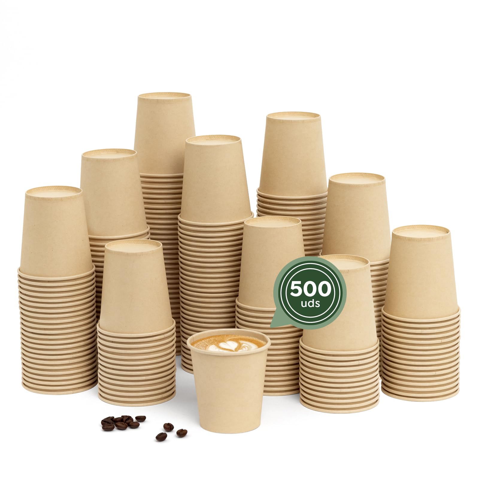 MAXI PRODUCTS - Vasos Café Desechables Kraft - Vasos Cartón - Vasos Desechables Catering - Vasos Café para Llevar - APTO BEBIDAS CALIENTES Y FRÍAS (120 cc, 200 unidades) — view 17