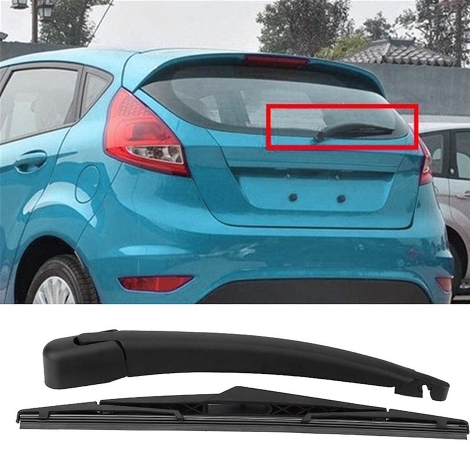 Spazzole tergicristallo auto Per Ford per Fiesta MK6 MK7 ST150 2002 2008 Set di spazzole tergicristallo per parabrezza posteriore per auto