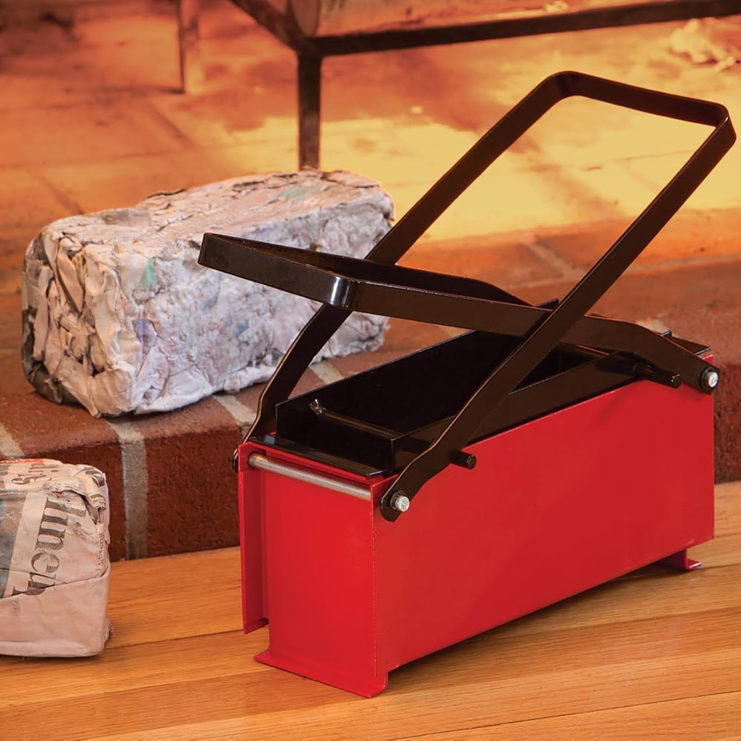Paper Log Briquette Maker, DIY Recycle Newspaper Briquette Maker, Easy to Assemble, Environmental Protection, Briquette Press for Wood Stove,Wood Stove Fire Brick