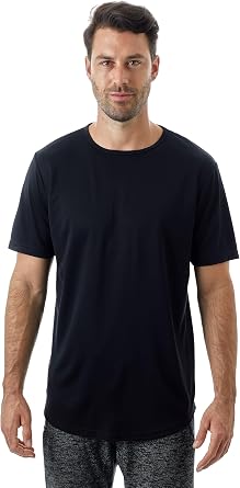 JC DISTRO Mens Hipster Hip Hop Elong Longline Crewneck T-Shirt