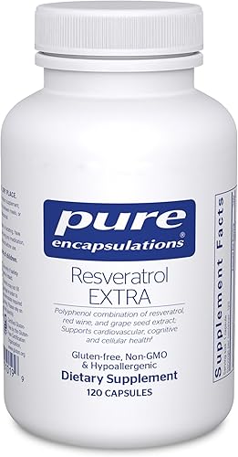 Vista 8 de Pure Encapsulations Resveratrol EXTRA - 100 mg Trans-Resveratrol - Para una función celular y cardiovascular saludable* - Suplemento antioxidante
