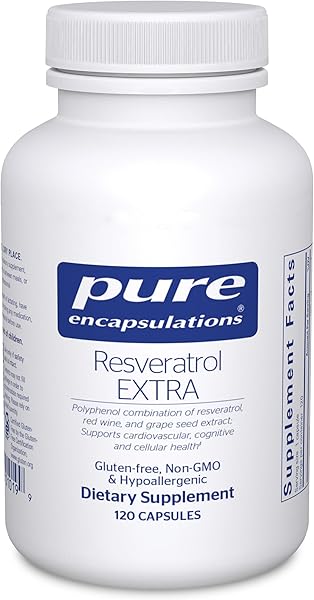 Pure Encapsulations Resveratrol EXTRA - 100 mg Trans-Resveratrol - For Healthy Cellular & Cardiovascular Function* - Antioxidants Supplement - Non-GMO & Gluten Free - 120 Capsules