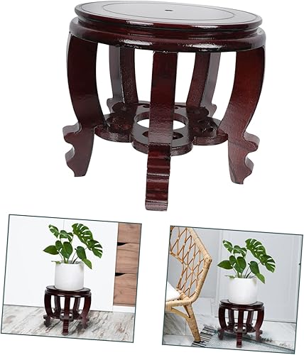 Miniatura 9 de Yardwe Base de madera resistente para pecera, soporte para bonsái, pedestal para decoración de fiestas y festivales en el hogar