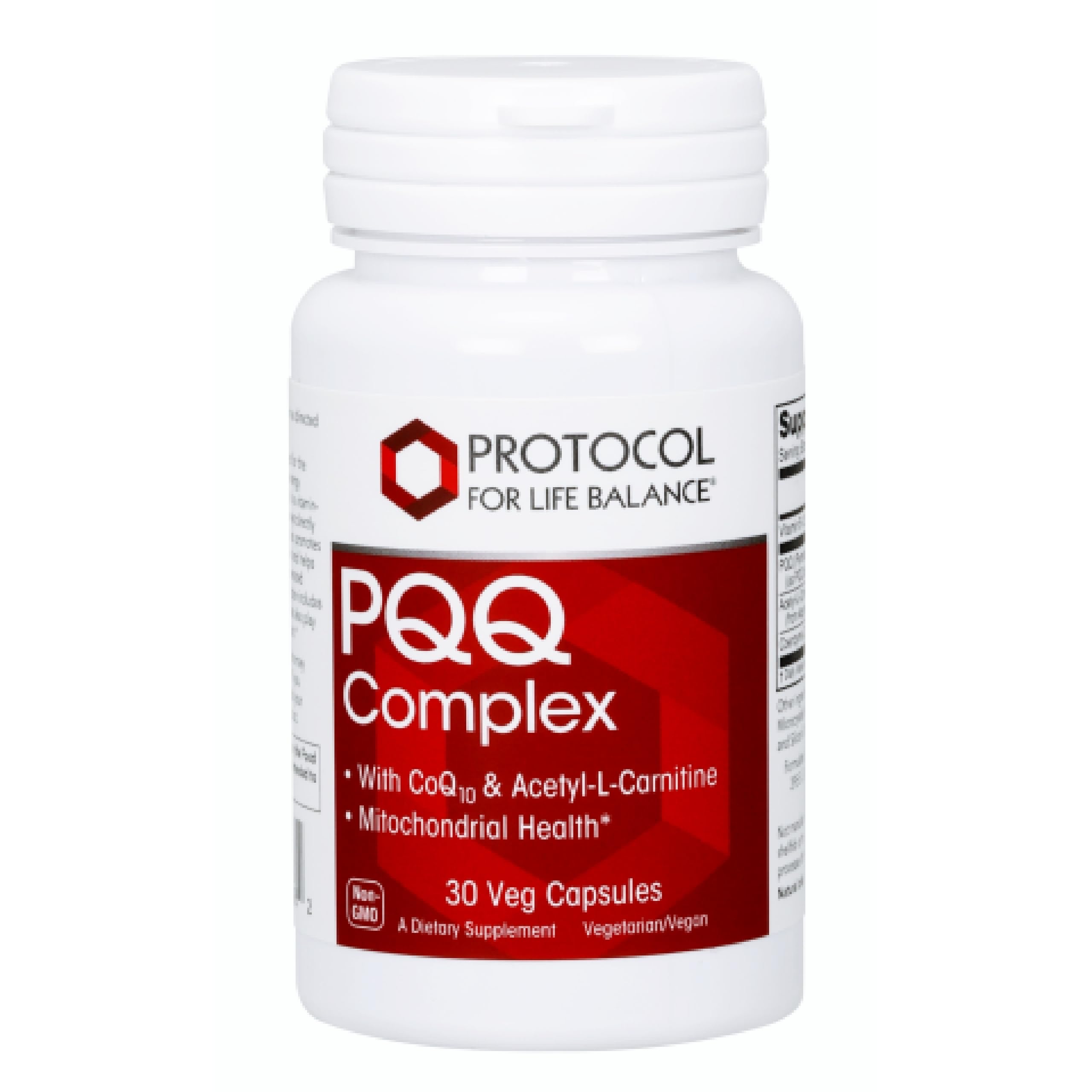 PQQ Complex - Mitochondrial Health - with CoQ10 & L Carnitine - B Vitamin - Supplements Energy - 30 Veg Caps