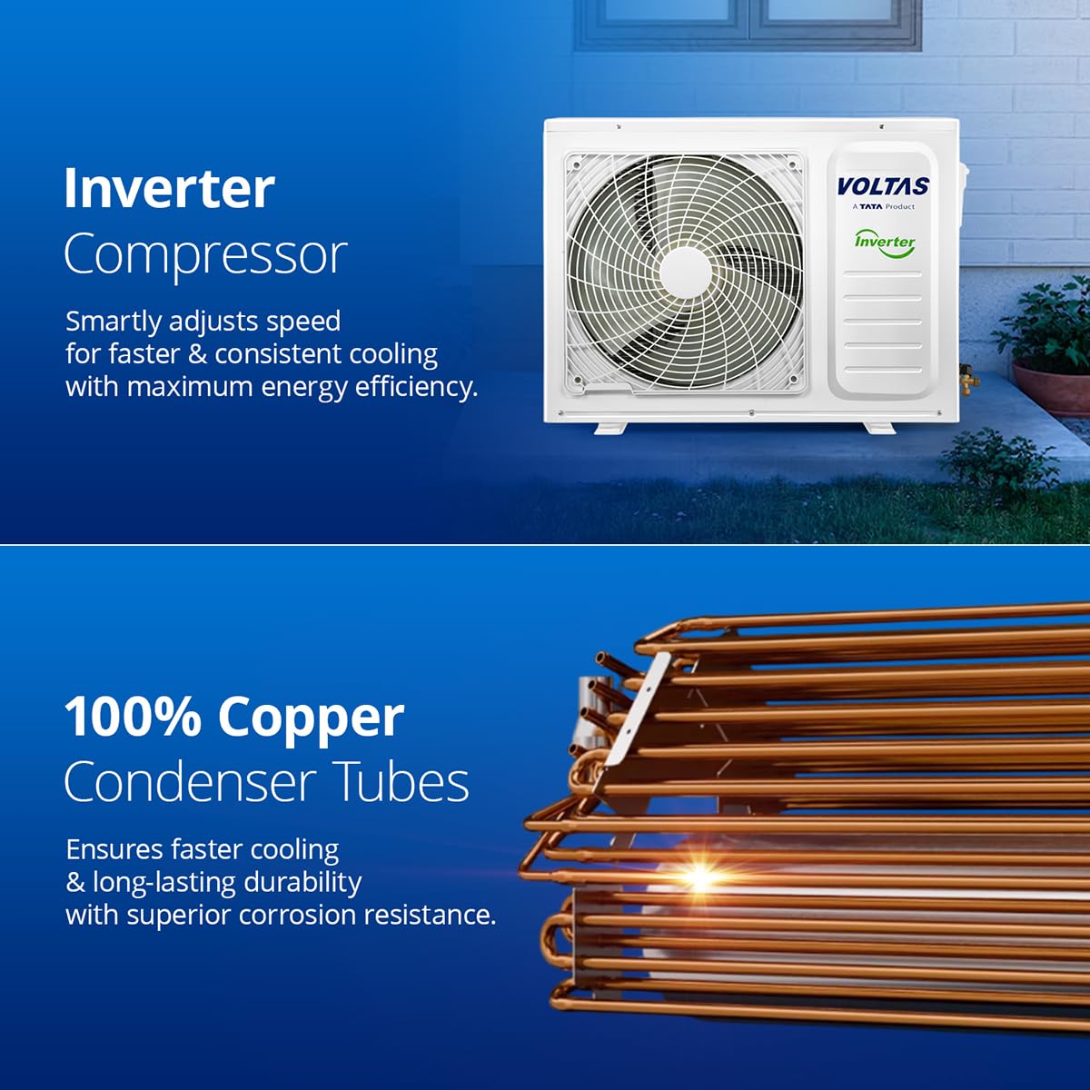 Review Voltas 1.4 Ton 5 Star Inverter Split Ac (Copper, 4-In-1